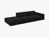 Micadoni Sofa Jodie 3-Sitzer Links Strukturierter Stoff Megan Schwarz Bild 3