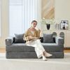 3-Sitzer Modulsofa B 198 x T 79 x H 60 cm aus Chenille, erweiterbar zur Liegefläche Bild 4
