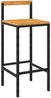 vidaXL 3-tlg. Gartenbar-Set Schwarz Poly Rattan & Massivholz Akazie 3187725 Bild 4