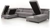 Wohnlandschaft Schlafsofa Sofa ANTON in Stoff Esito Rosa Ottomane Rechts Bild 2