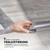 bümö höhenverstellbarer Schreibtisch Z-Serie 200x80 cm in Asteiche, Gestell in Silber - großer PC Tisch für's Büro manuell höhenverstellbar, Computertisch verstellbar, ZS-20-R-S Bild 5