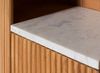 Hochschrank Mango 55x30x190 natur lackiert / Marmor weiß BARCELONA #553 Bild 4
