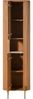 Hochschrank Mango 55 x 30 x 190 natur lackiert / Marmor weiß BARCELONA #553 Bild 2