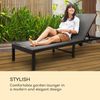 Lucca Lounger Liegestuhl Polyester Aluminium 4-Stufen Dunkelgrau Bild 3