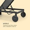 Lucca Lounger Liegestuhl Polyester Aluminium 4-Stufen Dunkelgrau Bild 2