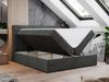 Boxspringbett - Polsterbett mit LED Kopfteil - GOLD-5 - 200x200cm - Dunkelgrau Stoff - H4 Bild 2