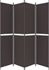vidaXL 4-tlg. Paravent Braun 200x220 cm Stoff 350247 Bild 4