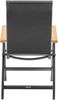 KETTLER SLEEK Multipositionssessel anthrazit/anthrazit/natur Aluminium/Outdoorgewebe/Teak 70 x 58 x 110 Bild 5