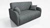 Wohnero24 Lirena 3 Schlafsofa 155x95 cm mit Bettfunktion 133x195 cm – 2-3 Sitzer Cord Sofa ausziehbar mit Bettkasten, kleines Schlafsofa für Wohnzimmer - Dunkelgrau Bild 2