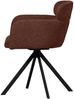 Esszimmerstuhl Fenne aus Webstoff, drehbar und gepolstert, modernes Design, braun Bild 3