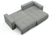 Ecksofa Sofa mit Schlaffunktion AUGUSTO in Stoff Wind Grau Ottomane Rechts Bild 2