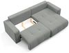 Ecksofa Sofa mit Schlaffunktion AUGUSTO in Stoff Wind Grau Ottomane Rechts Bild 3