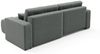Ecksofa Sofa mit Schlaffunktion AUGUSTO in Stoff Wind Grau Ottomane Rechts Bild 5