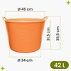 Garronda Allzweckkorb Flexibler Kunststoffkübel für Garten, Haushalt, Wäschekorb GD-0181 Bild 2