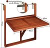 CASARIA® Balkonset 3-tlg Holz Wetterfest Bild 5
