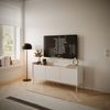 Selsey 'Tovi' TV-Schrank 3-türig, 140 cm, Weiß / Holzoptik Eiche Bild 3