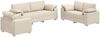 vidaXL Sofa 3 pcs Taupe 219 x 80 x 82 cm Leinenmischgewebe 3324664 Bild 2