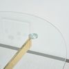 Runder Esstisch B 80 x T 80 x H 76 cm, Glasplatte aus gehärtetem Glas, Metallgestell in Gold Bild 3
