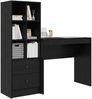 vidaXL Schreibtisch mit Schubladen 2 pcs Schwarz Eichen-Optik 3337322 Bild 3