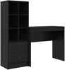 vidaXL Schreibtisch mit Schubladen 2 pcs Schwarz Eichen-Optik 3337322 Bild 2
