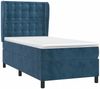 vidaXL Boxspringbett mit Matratze Dunkelblau 90x200 cm Samt 3129433 Bild 3