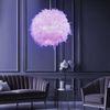 RGB LED Pendelleuchte mit Feder-Lampenschirm und Dimmer Bild 2