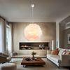 RGB LED Pendelleuchte mit Feder-Lampenschirm und Dimmer Bild 4