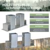 4er Set Holzstapelhilfe feuerverzinkter Stahl 34x10x15 cm Holzstapelhalter Bild 2