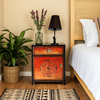 Nachttisch Vintage Orange Schwarz Kommode Kästchen chinesisch Asien Kolonial-Stil Antik-Stil Lowboard orientalisch Fernost shabby-chic Landhaus Bild 3