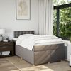 vidaXL Boxspringbett mit Matratze Taupe 120x200 cm Stoff 3288965 Bild 4