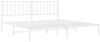 vidaXL Bettgestell mit Kopfteil Metall Weiß 193x203 cm 374492 Bild 4