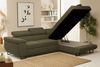 Ecksofa Sofa mit Schlaffunktion METZ Stoff Poso Hellgrau Ottomane Rechts Bild 2