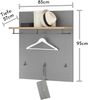 Garderobenpaneel >Melisande< in Grau matt - 85x95x27cm (BxHxT) Bild 5