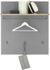 Garderobenpaneel >Melisande< in Grau matt - 85x95x27cm (BxHxT) Bild 2