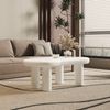 Couchtisch 98x65,5x40 cm, weiß modernes wolkenförmiges Design mit Schublade & LED-Beleuchtung Bild 5
