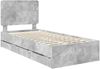 vidaXL Bettrahmen mit Kopfteil Beton Grau 90 x 190 cm Ingenieurs Holz 3412640 Bild 4