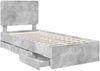 vidaXL Bettrahmen mit Kopfteil Beton Grau 90 x 190 cm Ingenieurs Holz 3412640 Bild 5