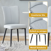 2 hellgrau designte moderne Esszimmerstühle,in mehreren Farben erhältlich 89 cm hoch schwarze Metallbeine geeignet für Büro Restaurant usw,PU,hellgrau, Bild 5