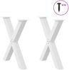 vidaXL Esstischbeine X-Form 2 Stk. Weiß 70x(72-73) cm Stahl 4012977 Bild 3
