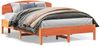 vidaXL Massivholzbett ohne Matratze Wachsbraun 140x200 cm Kiefernholz 3207212 Bild 2