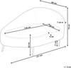 Beliani 'VALREAS' Chaiselongue, Stoff taupe, Rechtsseitig Bild 2