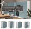 Küchenunterschrank R-Line Blau-Grau 60 cm , AP Marmor Vicco Bild 2