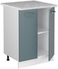 Küchenunterschrank R-Line Blau-Grau 60 cm , AP Marmor Vicco Bild 4
