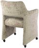 Armstuhl Amro 2er-Set mit Rollen und Teddy-Stoff, Sand Bild 4
