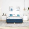 vidaXL Boxspringbett mit Matratze Blau 140 x 190 cm Stoff 3398569 Bild 3