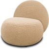 DOMO. collection Sessel 700 016, Polstersessel, rund, gepolsterte Rückenlehne, Füße mit Filzgleitern, Armsessel, Polsterganitur, 73 x 75 x 76 cm (BxTxH), braun Bild 3