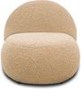 DOMO. collection Sessel 700 016, Polstersessel, rund, gepolsterte Rückenlehne, Füße mit Filzgleitern, Armsessel, Polsterganitur, 73 x 75 x 76 cm (BxTxH), braun Bild 2