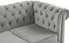Vente-unique - Sofa 3-Sitzer - Samt - Hellgrau - CHESTERFIELD Bild 3