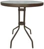 Gartentisch Ibiza Balkontisch Bistrotisch Ø60x70 cm rund braun Metall/Glas Bild 2