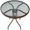 Gartentisch Ibiza Balkontisch Bistrotisch Ø60x70 cm rund braun Metall/Glas Bild 1
